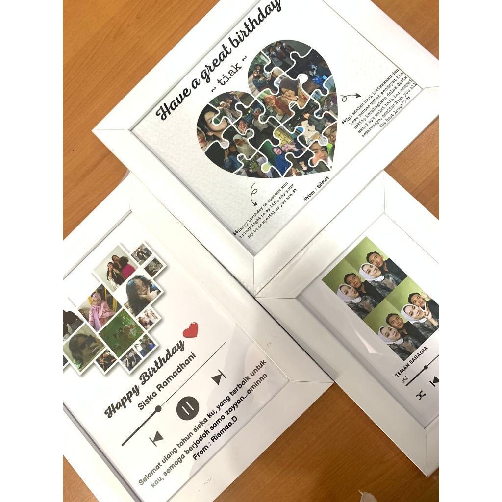 Jual KADO BINGKAI WISUDA ULTAH | FOTO FRAME 5R 13X18CM | CUSTOM 1 HARI ...