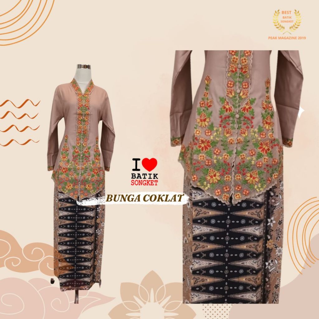 SET JUMBO SIZE KEBAYA ENCIM UKURAN BESAR BORDIR WISUDA MODERN LASER HIJAB  REMAJA DRESS BRUKAT KUTUBARU KATUN LENGAN PANJANG BETAWI ONDEL