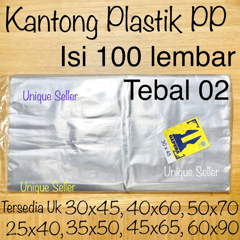 Jual Isi100 Plastik Laundry Gapura 30x45 35x50 40x60 45x65 50x70 Tebal 02 Kantong Plastik Pp 7486