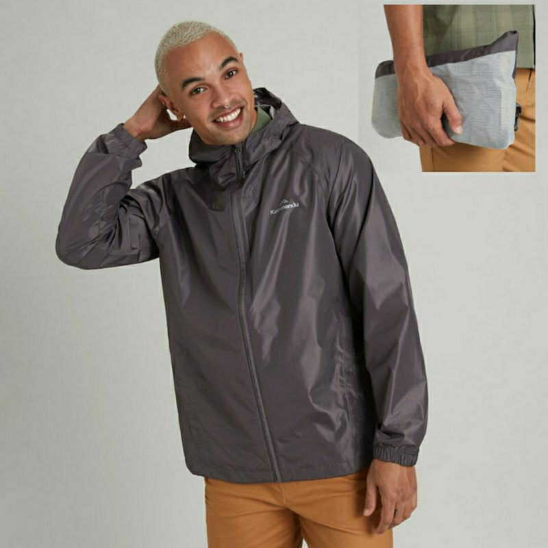 Jual JAKET ANTI AIR GUNUNG HIKING TRAVELLING WATERPROOF ULTRALIGHT ORIGINAL KATHMANDU POCKET IT