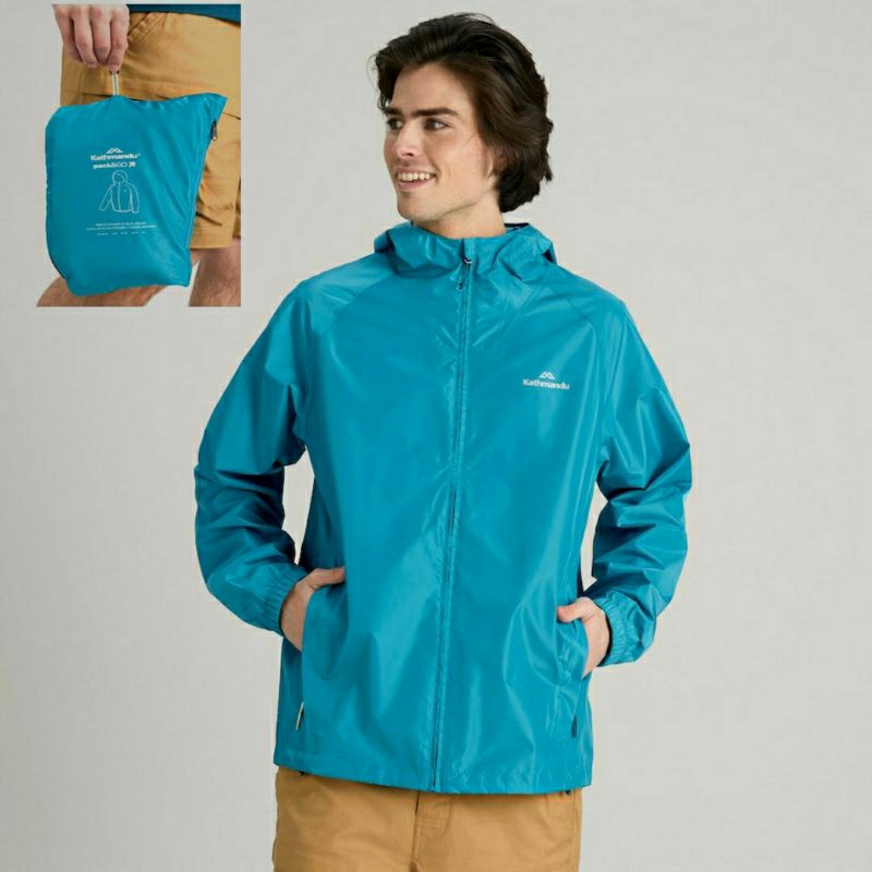 Jual JAKET ANTI AIR GUNUNG HIKING TRAVELLING WATERPROOF ULTRALIGHT ORIGINAL KATHMANDU POCKET IT