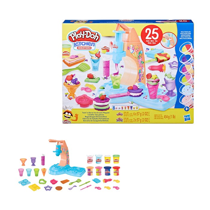 Jual Play Doh Ultimate Twirl Serve Ice Cream Playset Kitchen Creations