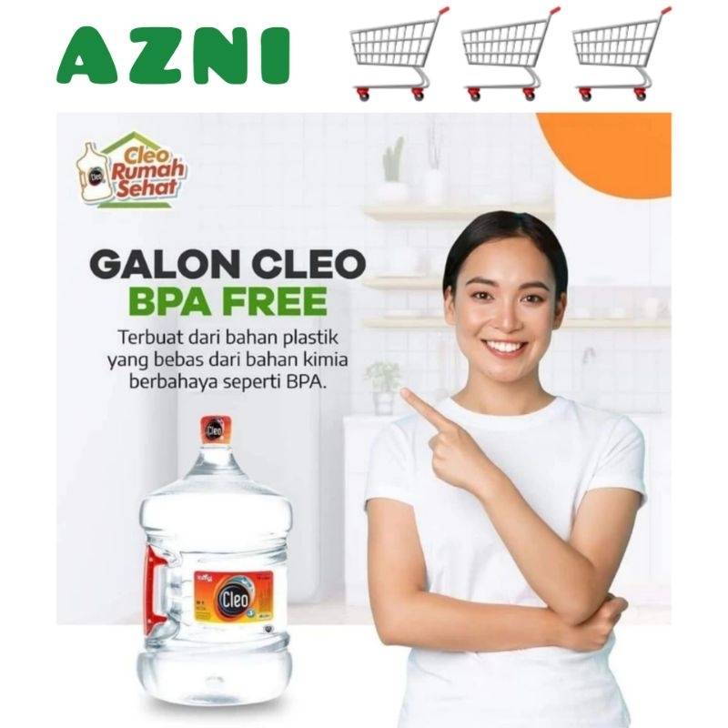 Jual Cleo Air Mineral Galon Bpa Free 19 Liter Shopee Indonesia