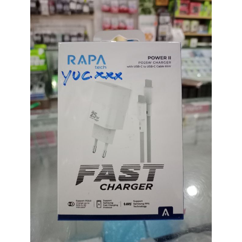 Jual charger adaptor rapa usb-c to type-c power II 25w | Shopee Indonesia