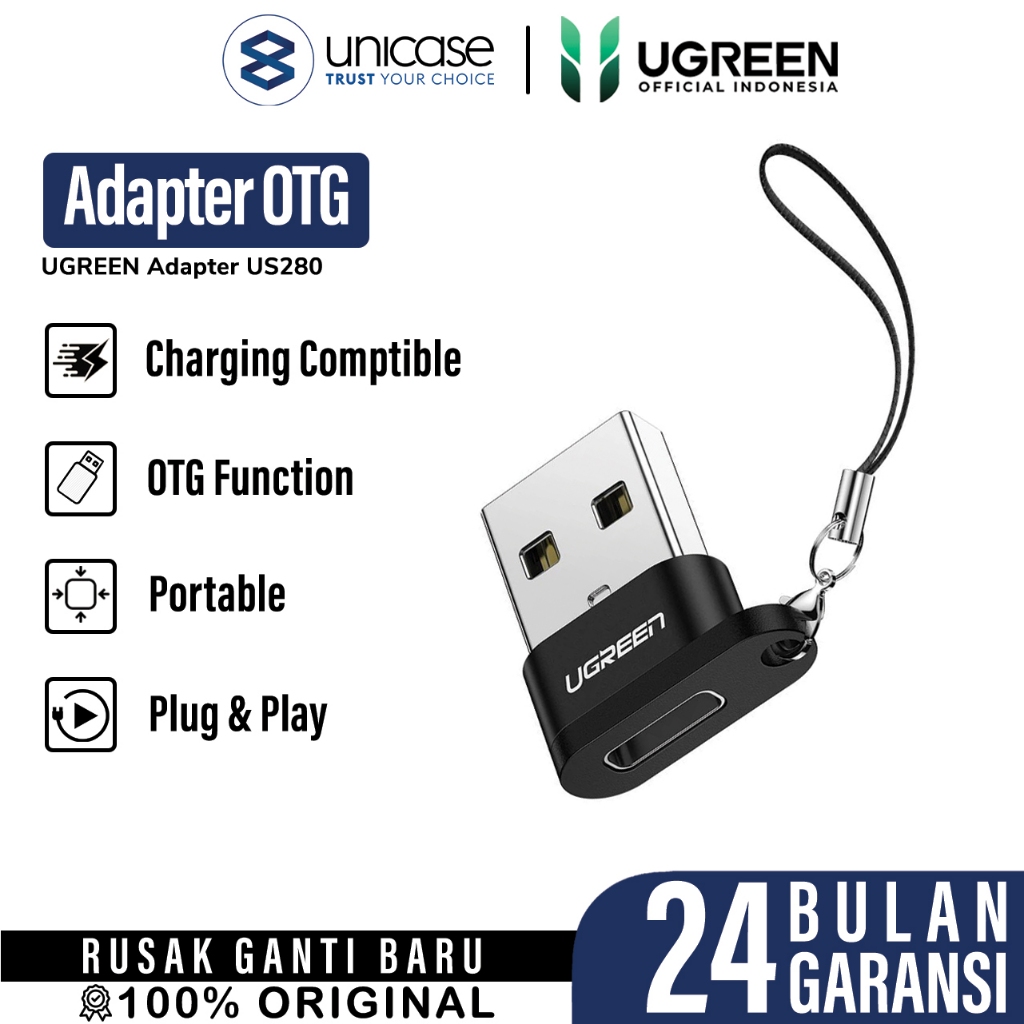 Jual Adapter OTG Type C to USB A 3.0 UGREEN Adapter Converter Male ...