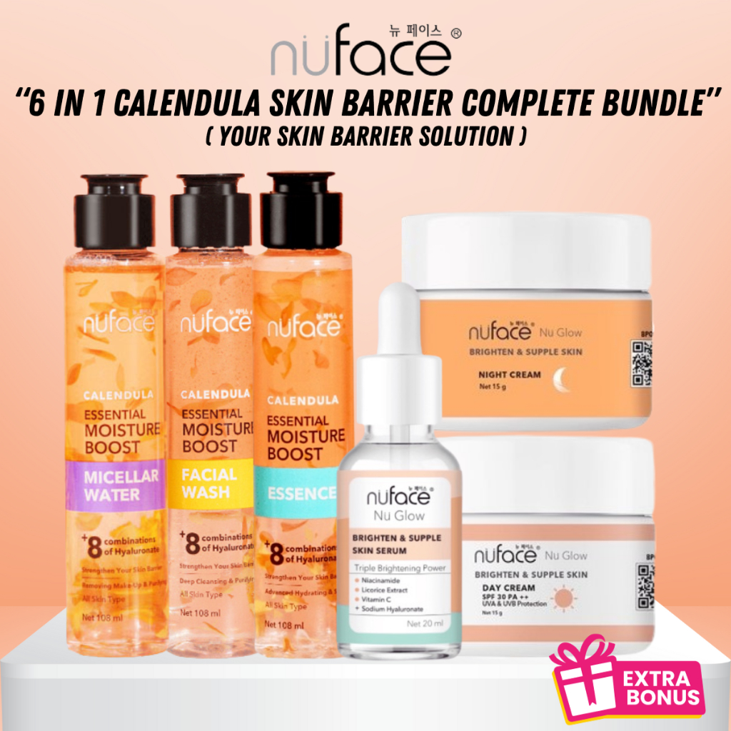 Jual Nuface Skincare Fuji Paket Lengkap 6 In 1 Bundle Calendula Essential Moisture Boost Skin