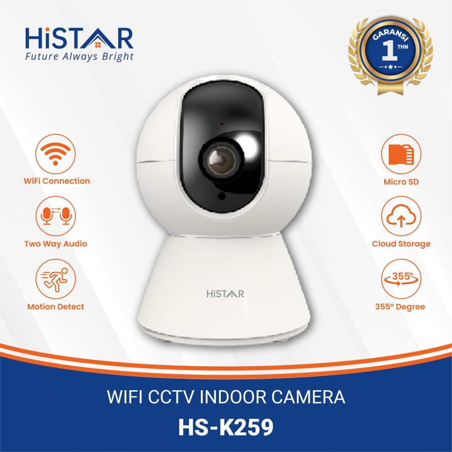 Jual CCTV CAMERA HISTAR HSK259 / HS K 259 IP CAM WIFI SMART INDOOR HD