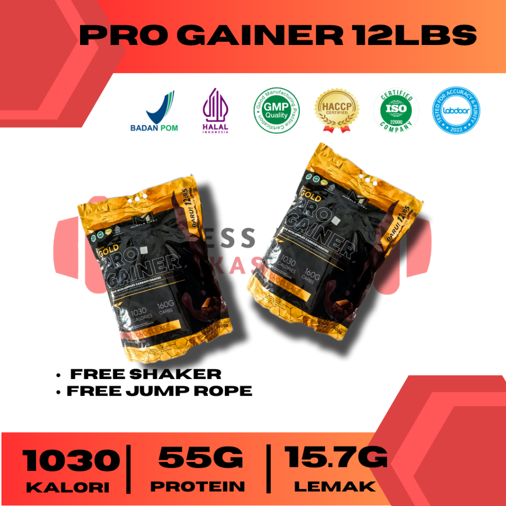 Jual MUSCLE FIRST PRO GAINER 12 LBS, ISO, HALAL, LABDOOR, HACCP, GMP