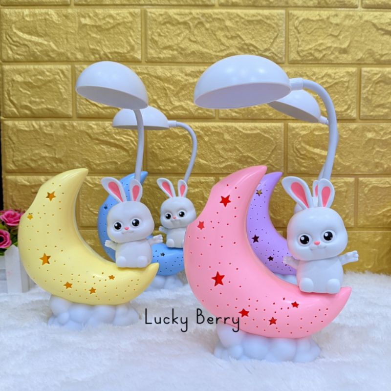 Jual Lampu Belajar /Tidur USB Portable Rabbit Bulan Sabit | Shopee ...