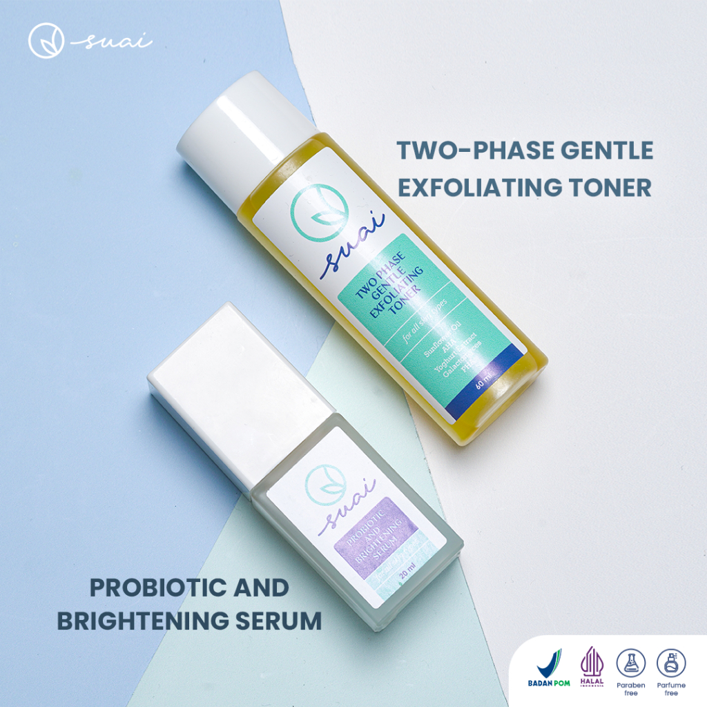 Jual Promo Paket Bundling 2in1 Suai Two Phase Gentle Exfoliating