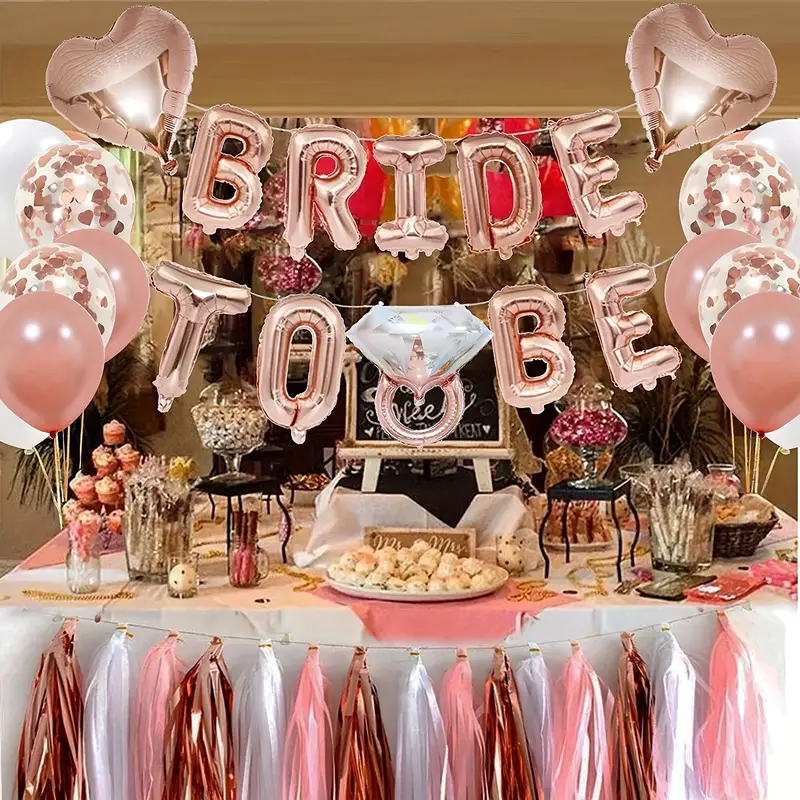 Jual SET LENGKAP DEKORASI BRIDAL SHOWER TEMA ROSEGOLD/PAKET DEKORASI
