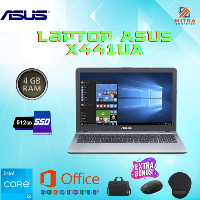 Jual LAPTOP ASUS X441UA RAM 4GB SSD 512GB INTEL CELERON I3 LAYAR 14 ...