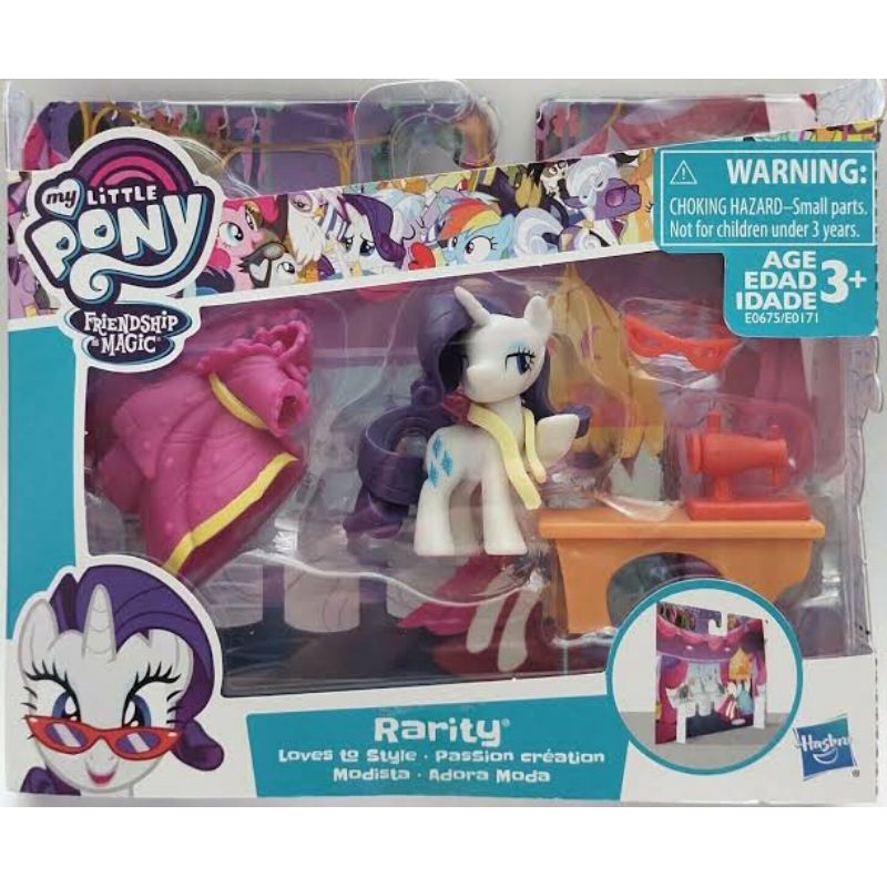 Jual My Little Pony Mini Rarity Loves to Style Figure Original Hasbro ...