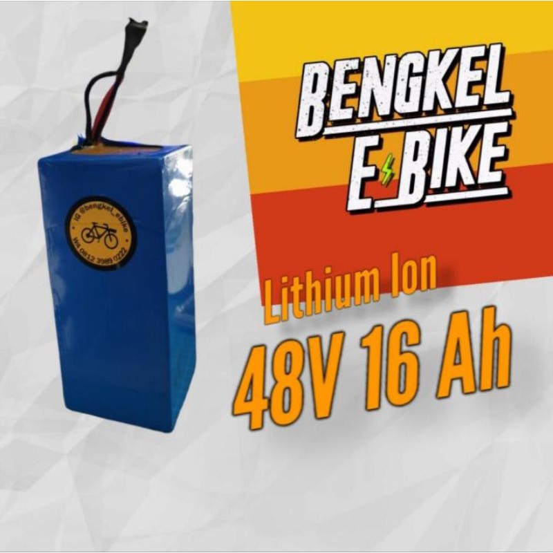 Jual Battery Sepeda Listrik 48V 16Ah Ebike Baterai Lithium Ion | Shopee ...