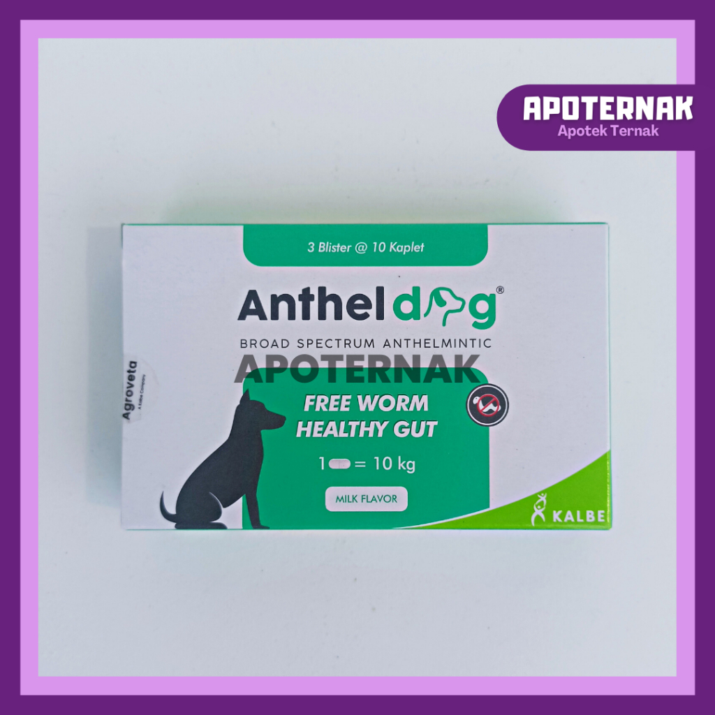 Jual ANTHEL DOG Ecer 1 Tablet (Blister) Obat Cacing Spektrum Luas Untuk ...