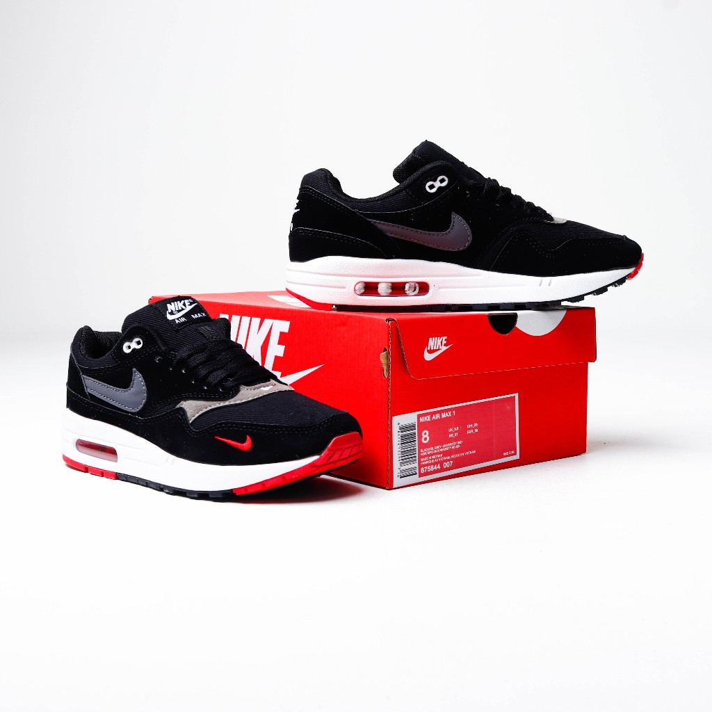 Nike air max 1 clearance black oil grey red