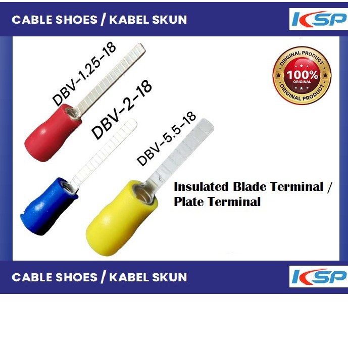 Jual Skun Pipih KSP 2.5mm - Skun Pin Gepeng 2.5mm untuk kabel 1.5 - 2 ...