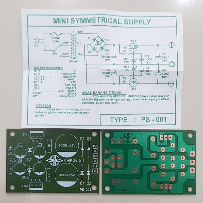Jual MINI Papan PCB Power Supply Simetris PS-001 | Shopee Indonesia