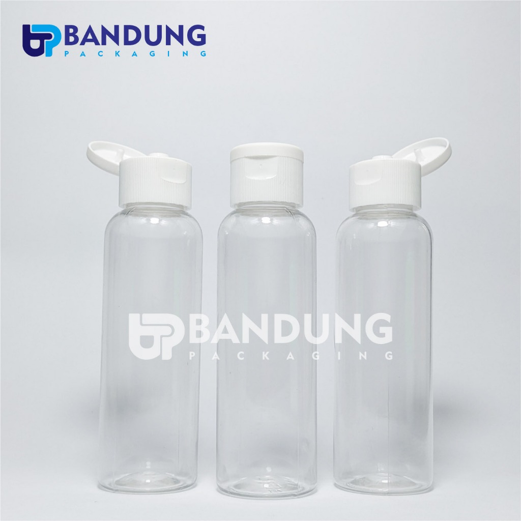 Jual Kemasan Botol BR 100 ML - Fliptop Putih Garis N24mm - Boston Round ...