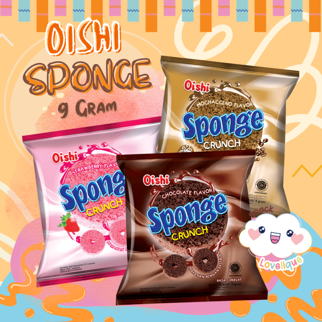 Jual Oishi Sponge Renceng isi 10pcs 9gr All - Variant - ( Coklat ...