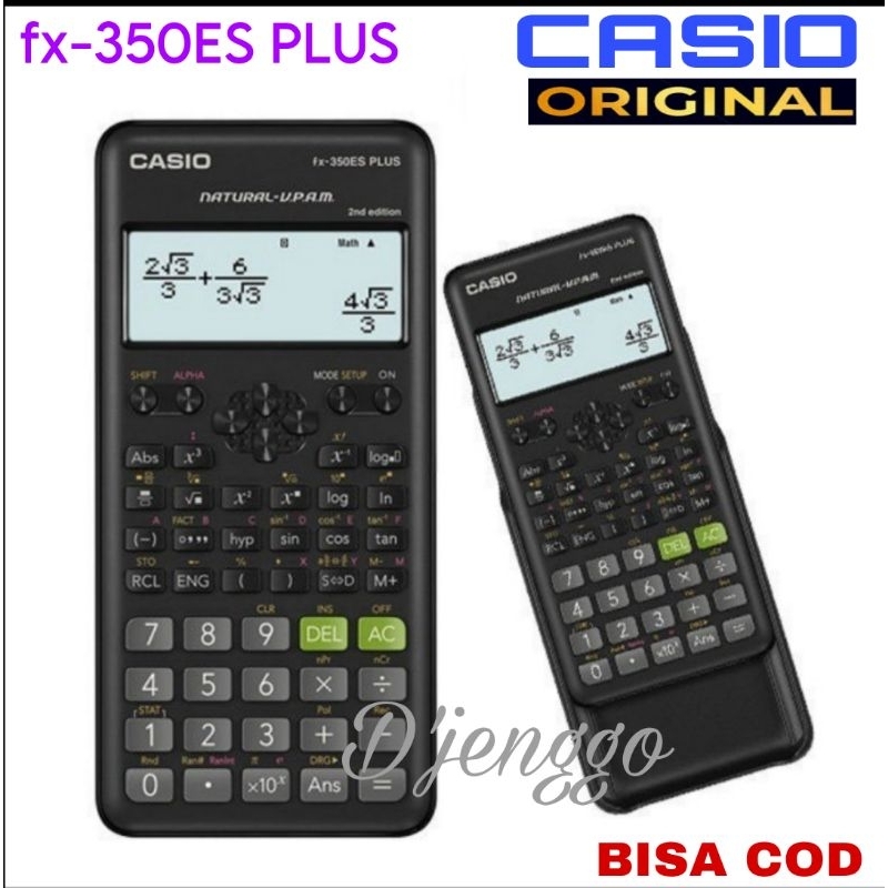 Calculatrice Scientifique Casio FX-350ES Plus - Écran Naturel V.P.A.M, 252 Fonctions, Calculs De Fractions, Statistiques - Pour Collège, Lycée, études