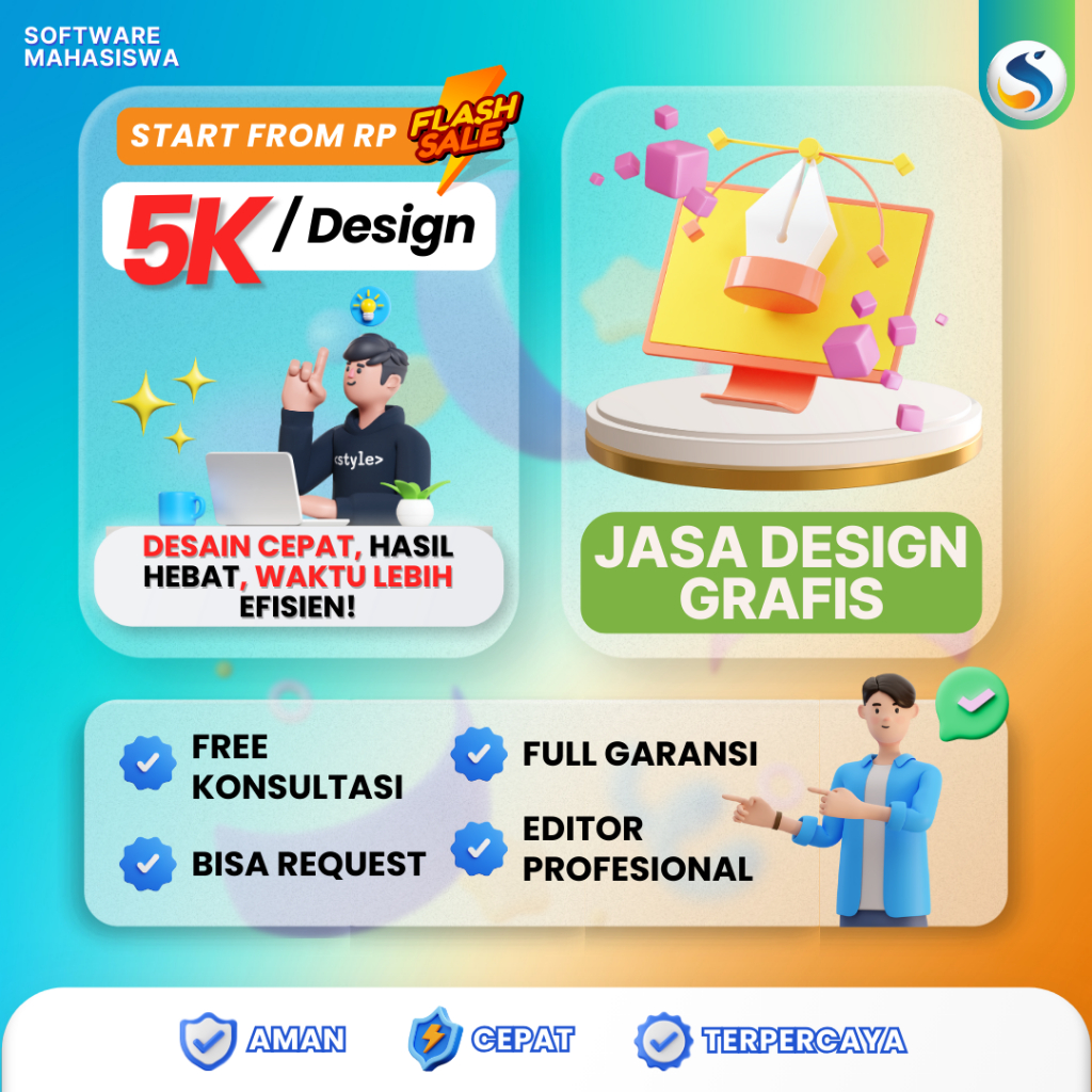 Jual Layanan Desain Grafis Profesional Dengan Harga Terjangkau Banner Logo Brosur Poster