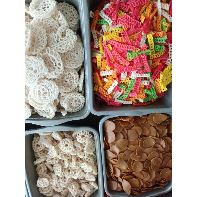 Jual krupuk seblak 1 pack 10 K mix / mix krupuk seblak / aneka varian ...