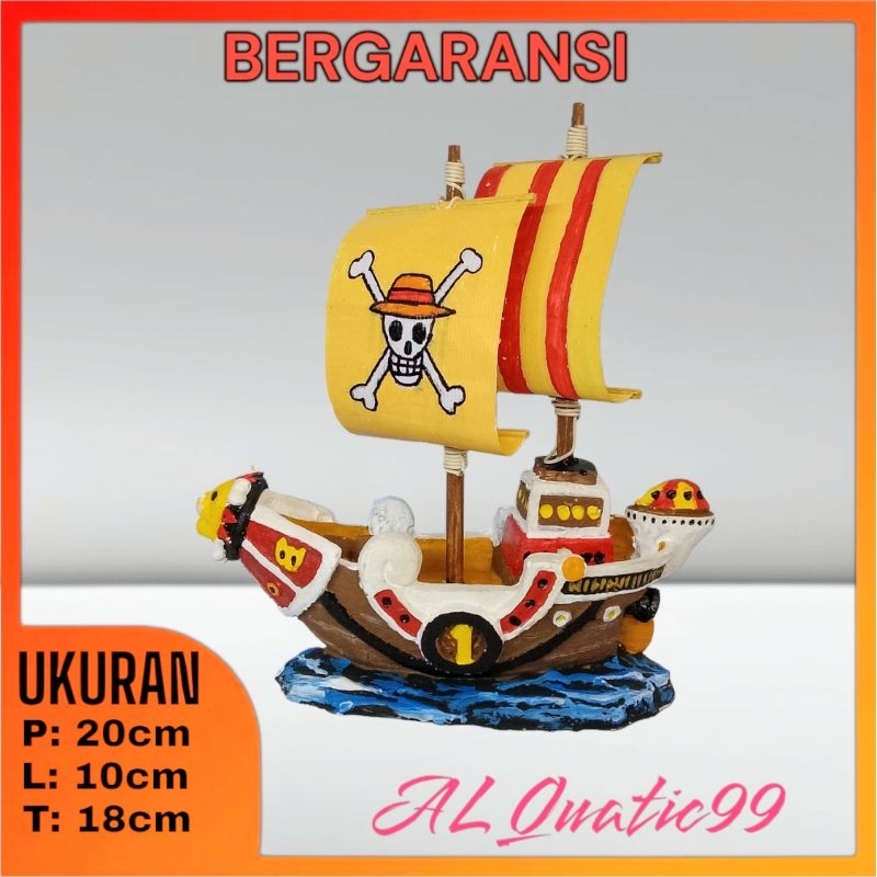 Jual AL QUATIC99 Hiasan Aquarium Miniatur Kapal bajak laut ONE PIECE ...