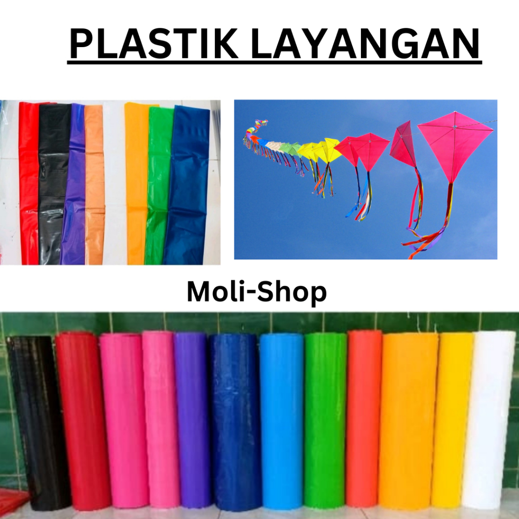 Jual Plastik Layangan Plastik Layang Warna Warni Plastik Lembaran Permeter Plastik Pe Tebal 3830