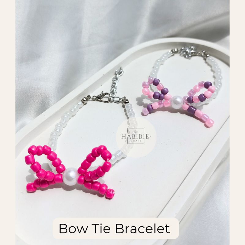 Jual Bow Tie Bracelet by Habibie Craft Kupu Butterfly Pita Ribbon Imut