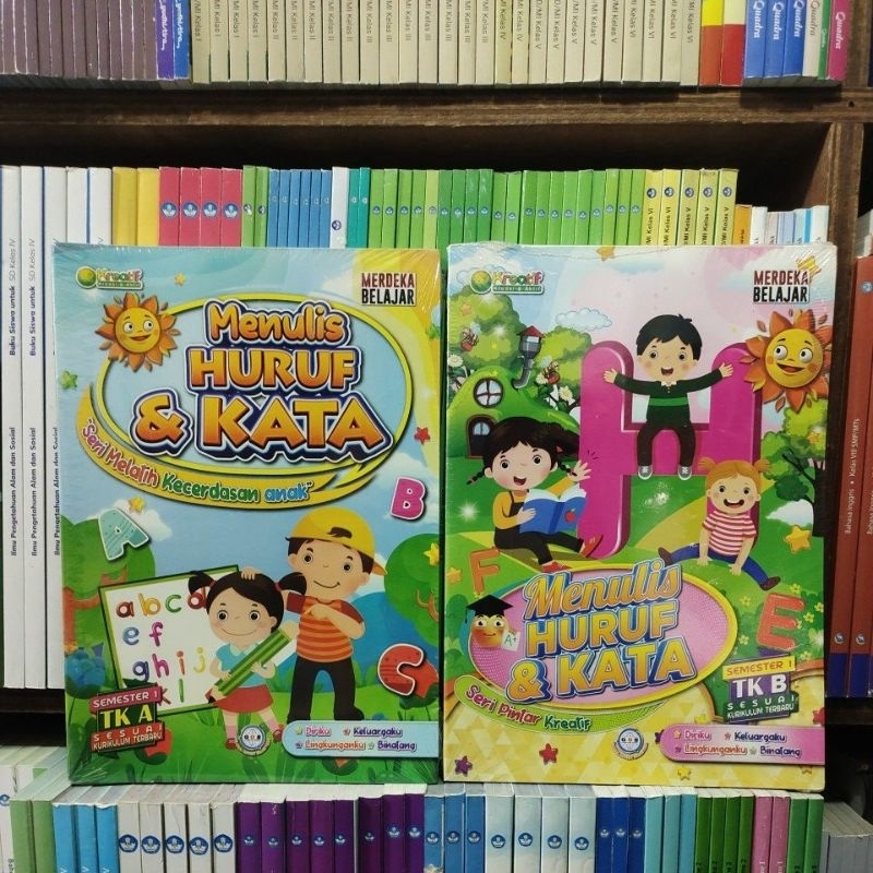 Jual BUKU MENULIS HURUF & KATA UNTUK TK-A DAN TK-B SEMESTER 1 & 2 ...