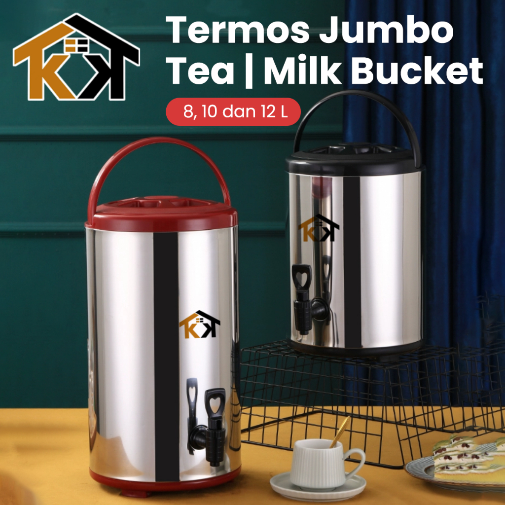 Jual (KK) Milk Tea Bucket Jumbo Termos Air Teh Kopi /8L,10L,12L, Termos ...