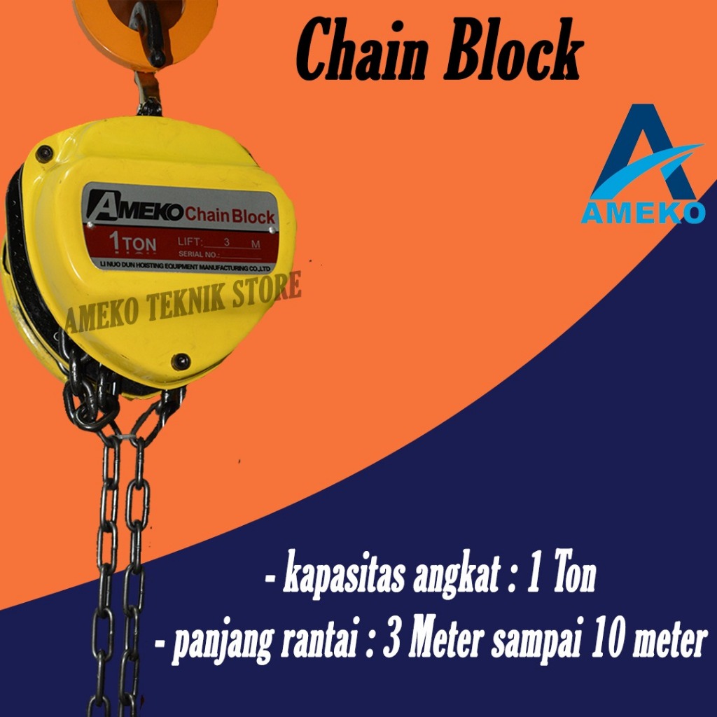 Jual TAKEL RANTAI / CHAIN BLOCK 2 Ton 3 Meter | Shopee Indonesia