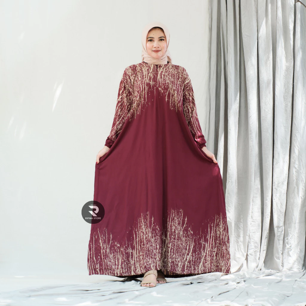 Ukuran dan kecocokan Baju Gamis Rayon Wanita Premium Rifina Shafa Dress