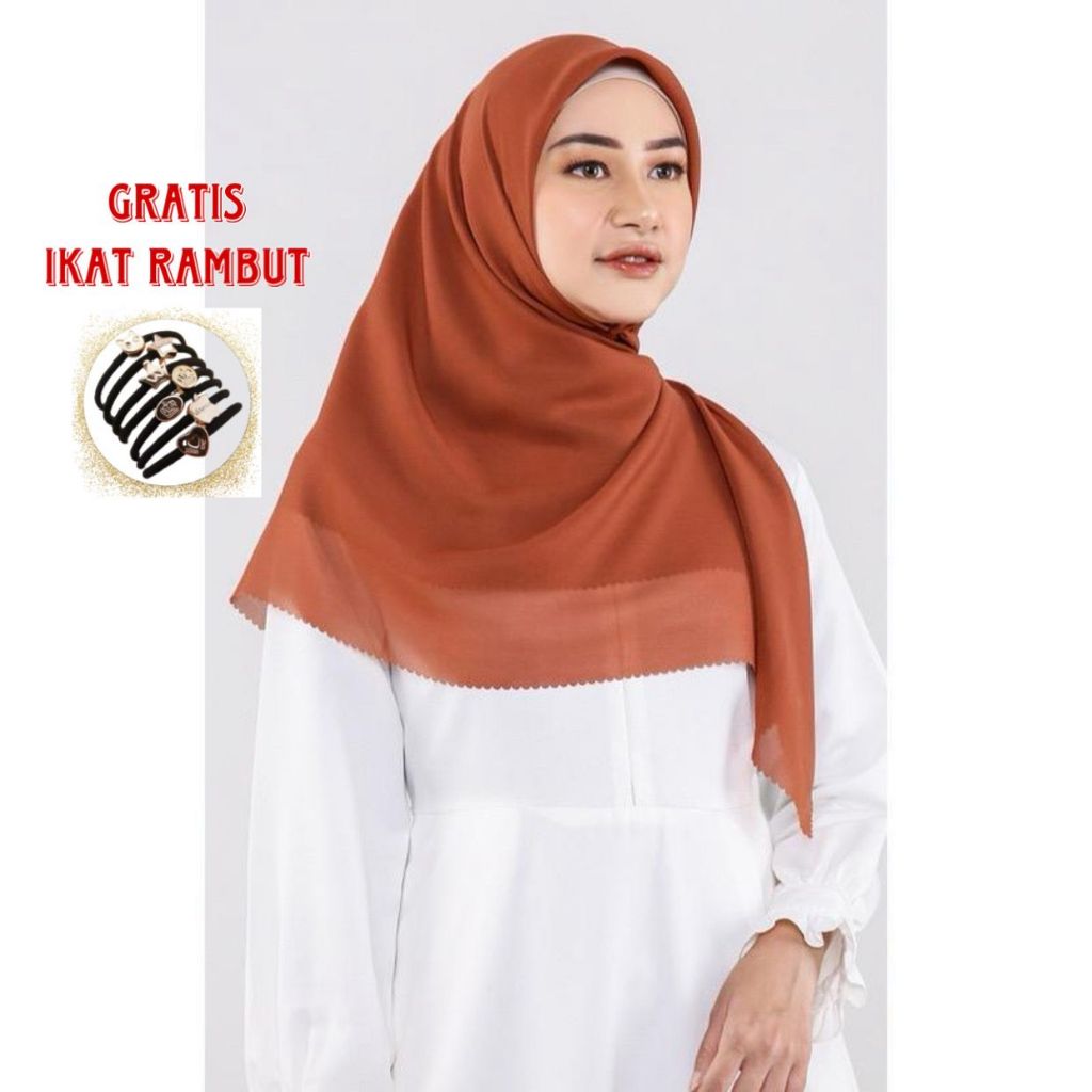 Jual BELLA SQUARE LASERCUT JILBAB BELLA SQUARE HIJAB SEGIEMPAT POLOS ...