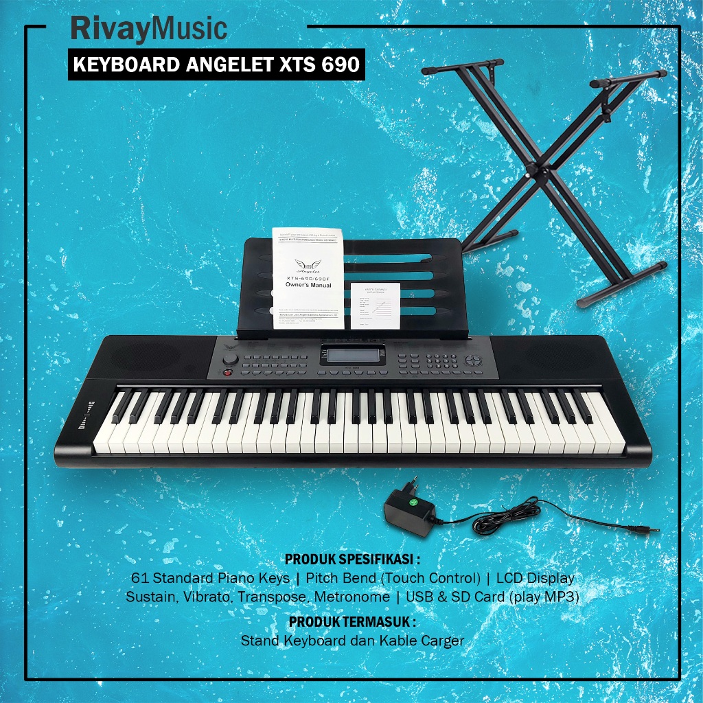 Jual Keyboard Angelet XTS 690 Original Import Murah pemula | Shopee ...