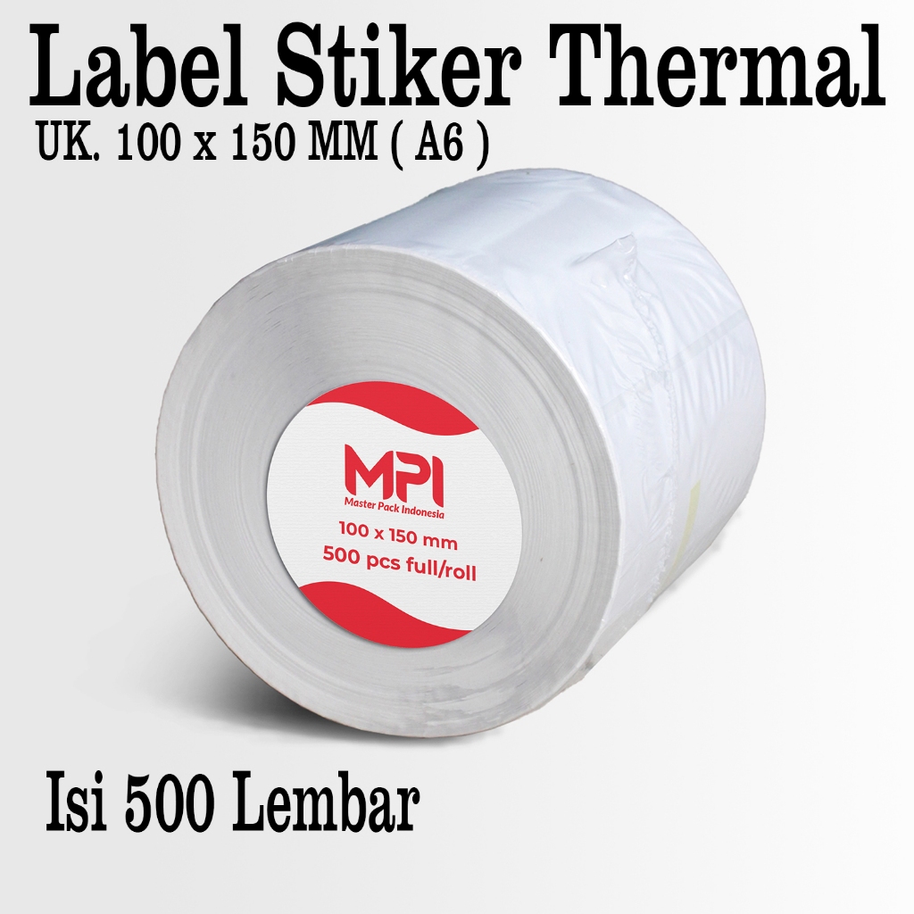 Jual Label Stiker Thermal MPI ( A6 ) 100 x 150 mm / Kertas Label ...