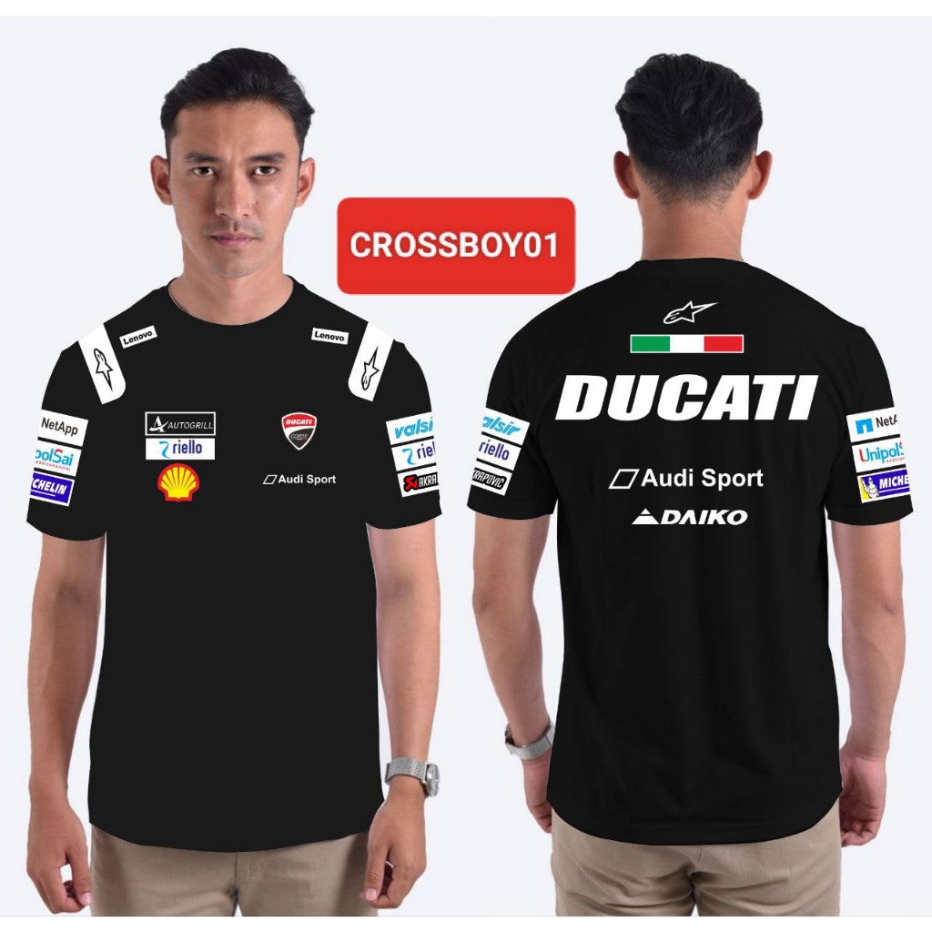 Jual kaos pria ducati team Ducati Lenovo MotoGp 2022 Replika Kaos ...