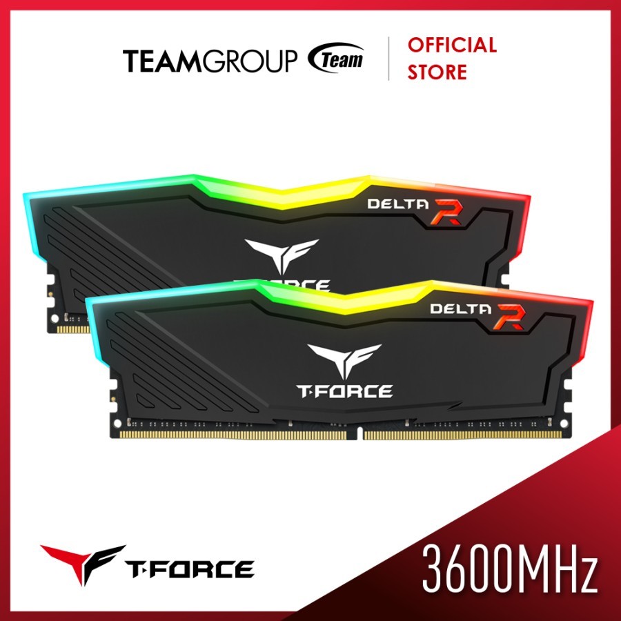 Jual RAM Team Delta RGB Black 16GB Kit 3600 MHz (2x8GB) DDR4 16 GB ...