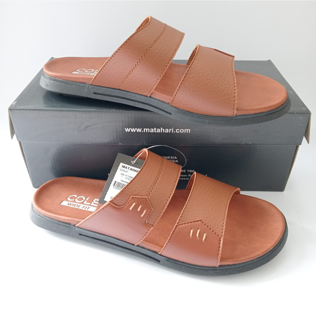 Jual Sandal Cole Pria Kulit Slide Casual Formal Sendal Cole Original IY52CK66 Shopee Indonesia