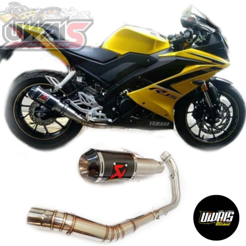 Jual Knalpot racing AKRAPOVIC R15 V3 V4 EkzosYZF-R15 silincer inlet 50 ...