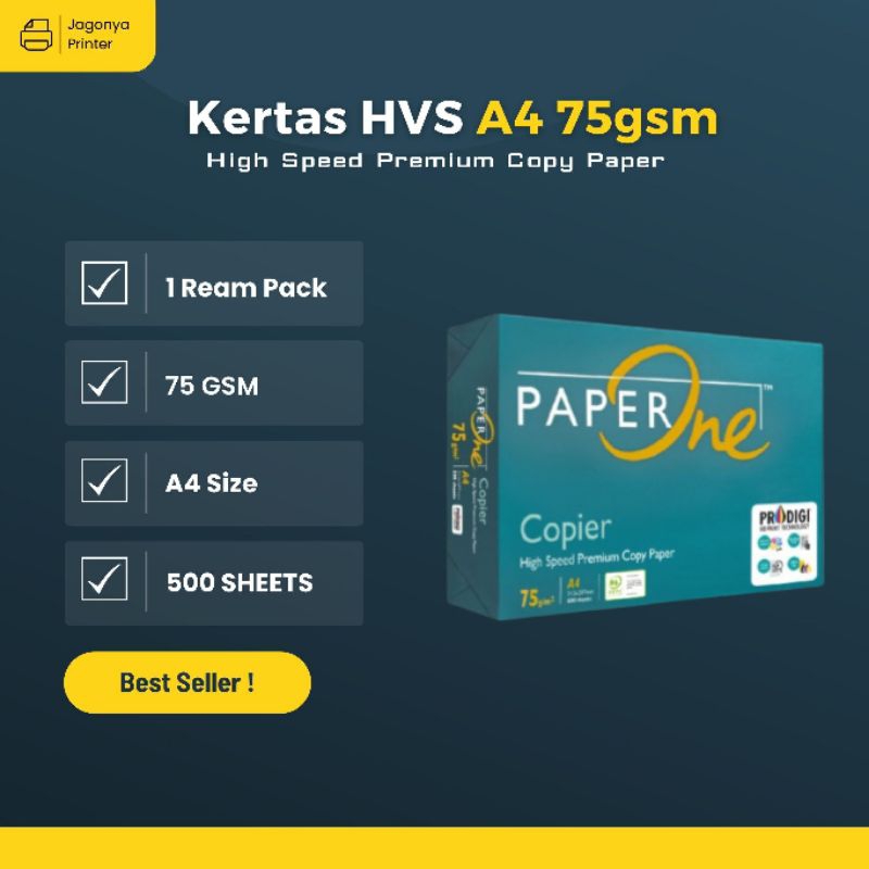 Jual Paperone Kertas A4 75gr Copier 1 Rim 500 Lembar Kertas Hvs