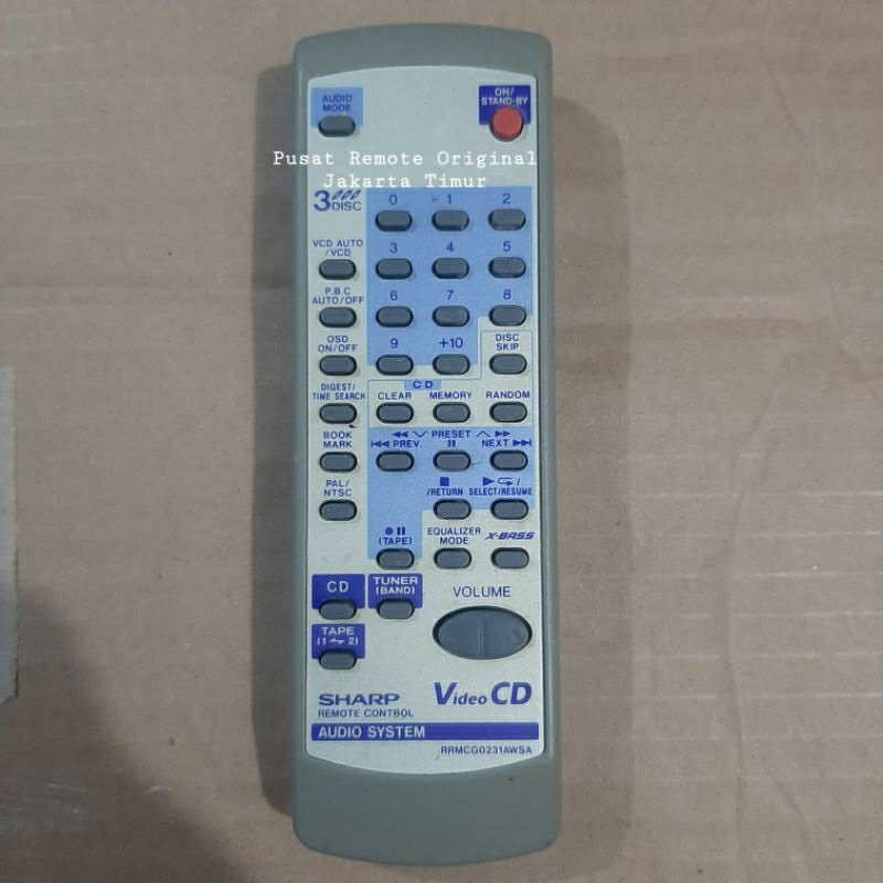 Jual REMOTE REMOT DVD VCD HOME THEATER SHARP RRMCG0231AWSA ORIGINAL ...