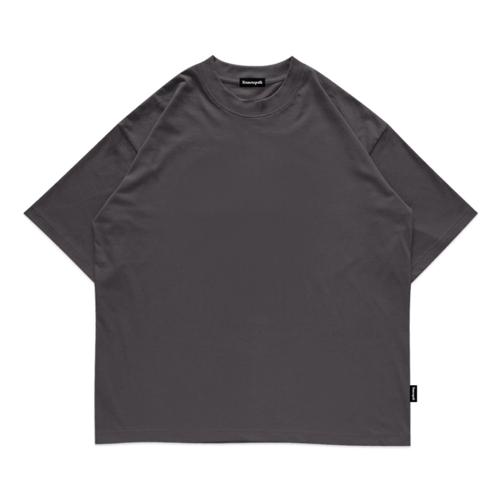 Jual QOTH 'Dark Grey Oversized Tshirt' Kaos Polos Oversize 20s Abu Tua