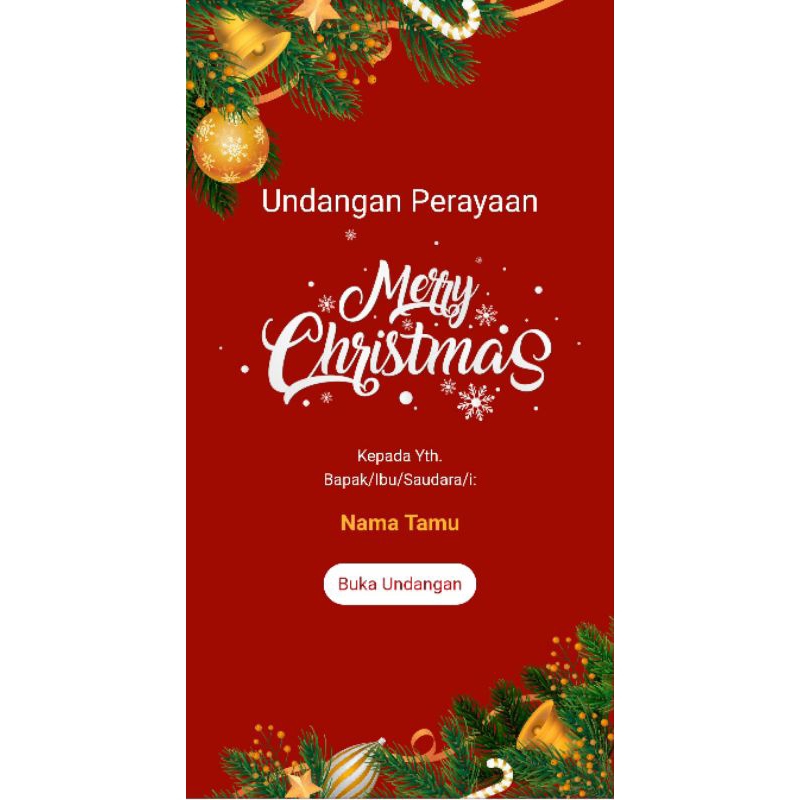 Jual Undangan Digital Natal/Undangan Website/Undangan Natal/Undangan