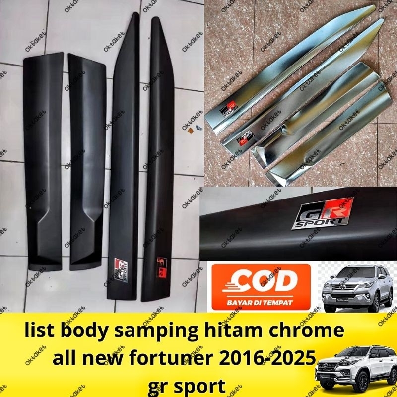 Jual list body Samping all new Fortuner 2016 2019 2020 2021 2023 2025