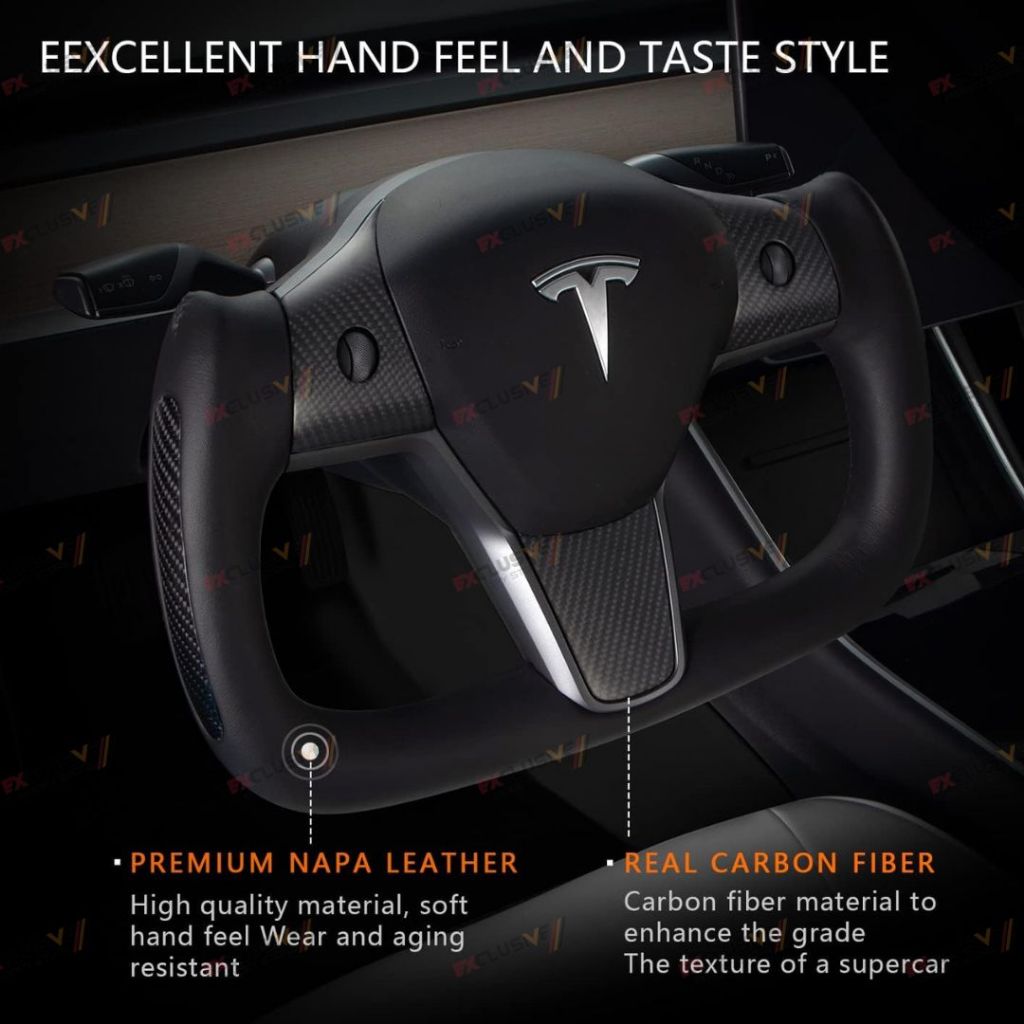 Jual STIR S PLAID YOKE FOR TESLA MODEL 3/S/X/Y STEERING WHEEL AERO CO ...