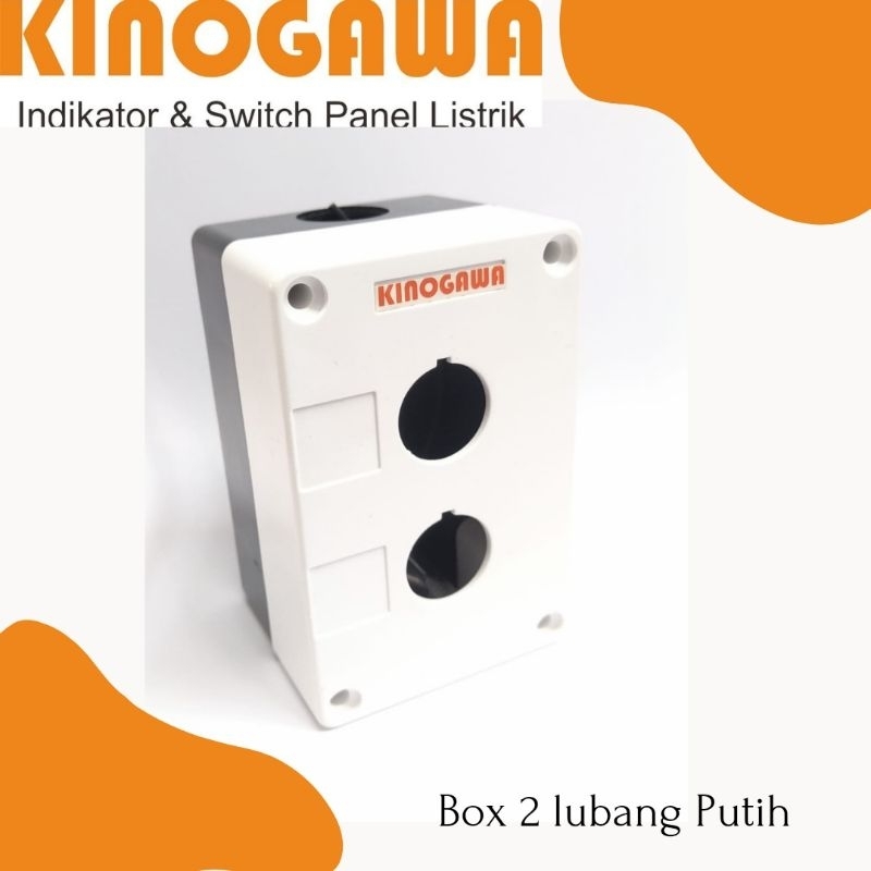 Jual KINOGAWA Control Box Push Button 2 Lubang Putih Saklar Tekan ...