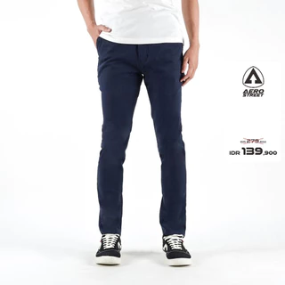 Aerostreet Chinos Panjang Elvano Navy Celana Panjang Chino EAAAA