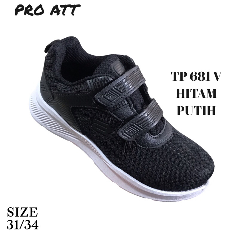 Jual SEPATU SEKOLAH ANAK PROATT TP 681 V hitam putih | Shopee Indonesia